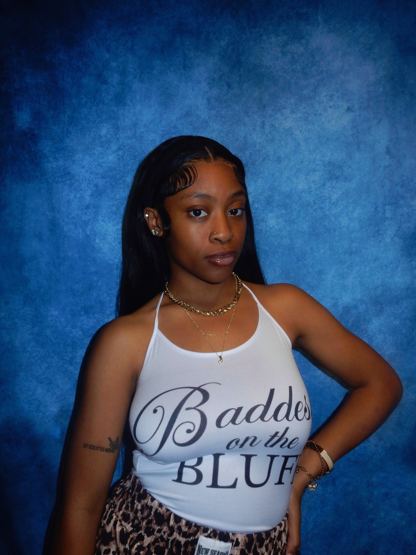 BADDEST ON THE BLUFF HALTER TOP