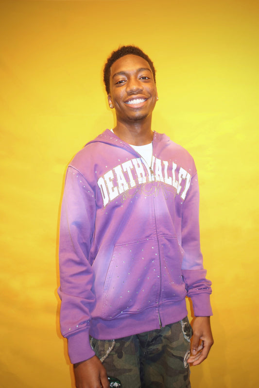 DEATH VALLEY RHINESTONE ZIP UP