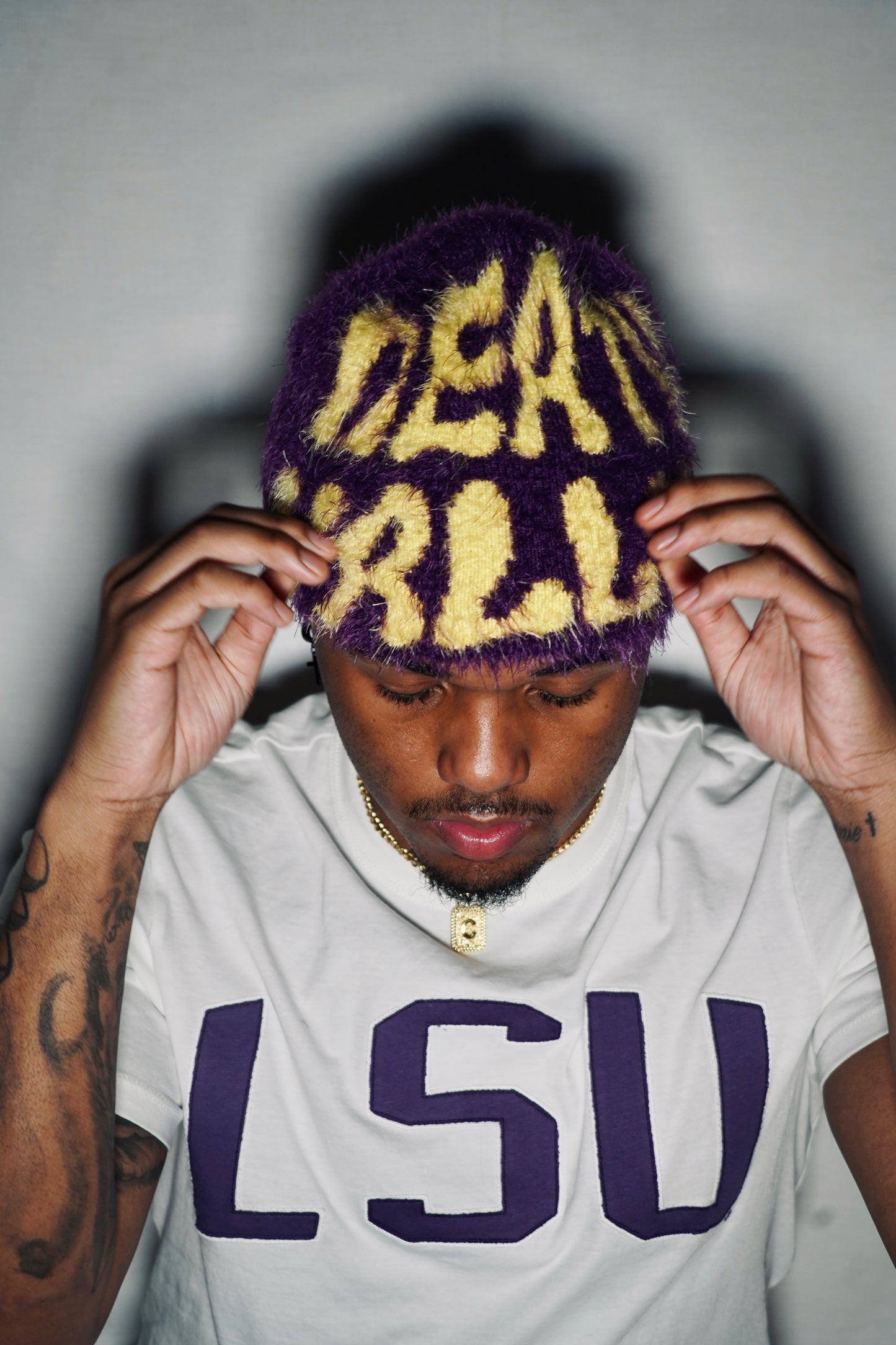 LSU DEATH VALLEY MOHAIR BEANIE(PRE ORDER)