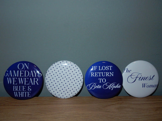 ZETA PHI BETA BUTTON PINS